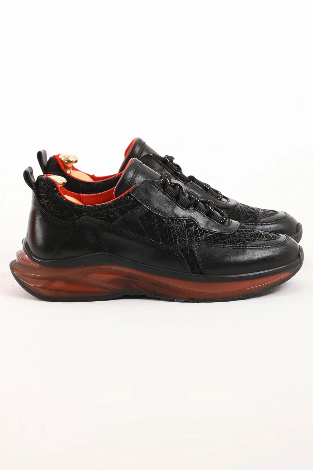 Custer Black Mid-top Leather Sneakers
