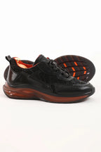 Custer Black Mid-top Leather Sneakers