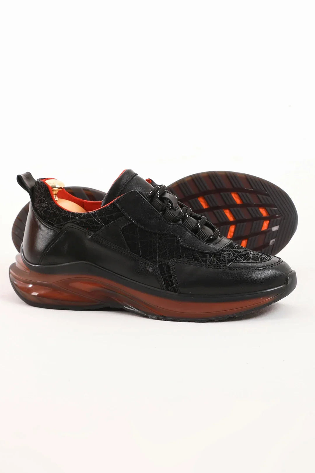 Custer Black Mid-top Leather Sneakers