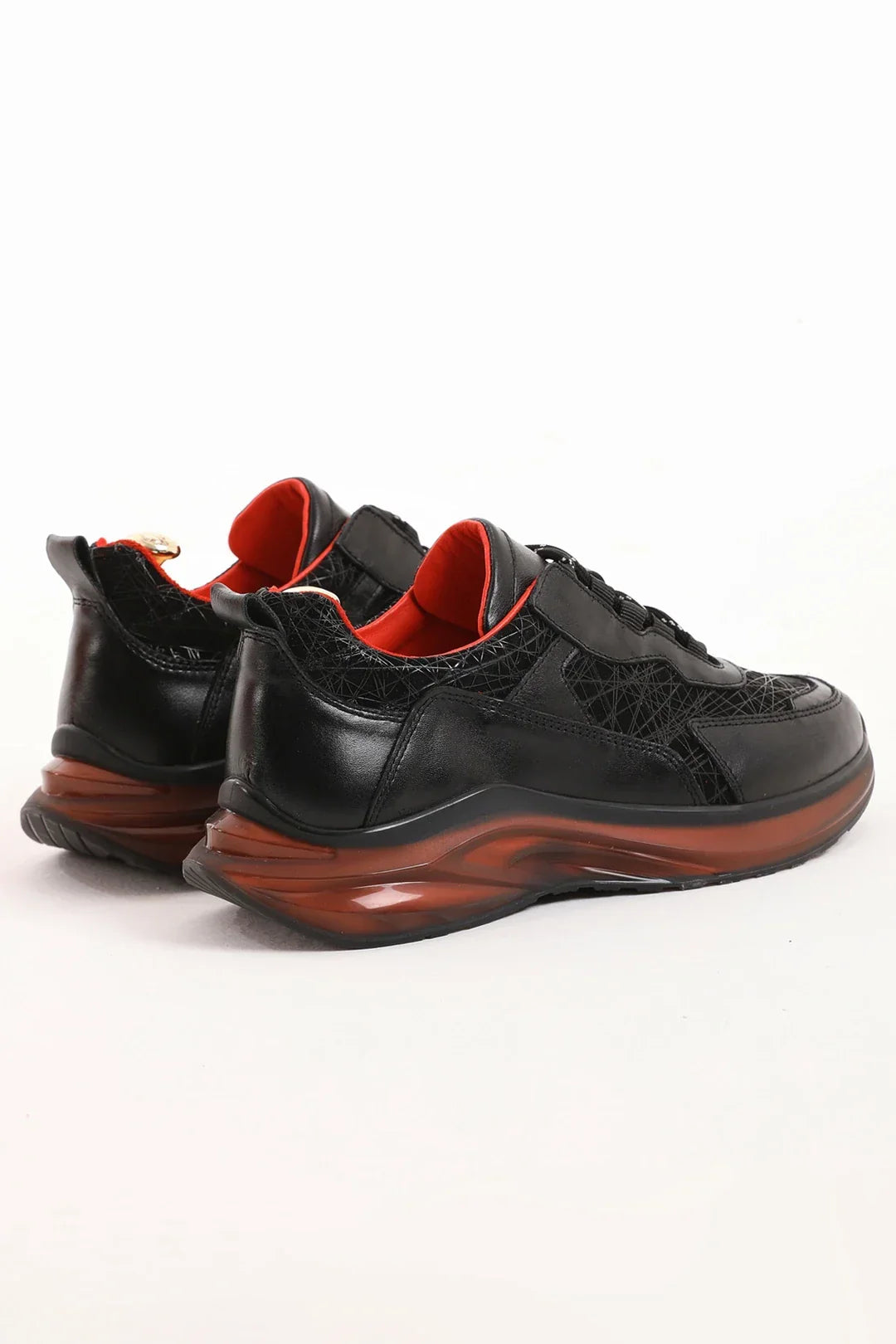 Custer Black Mid-top Leather Sneakers