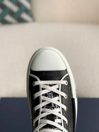 Dior B23 High-Top Sneaker in Black & White Dior Oblique Canvas