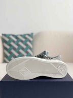 Dior B33 Low-Top Sneakers in Grey and Black Dior Oblique Canvas