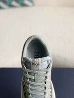 Dior B33 Low-Top Sneakers in Grey and Black Dior Oblique Canvas