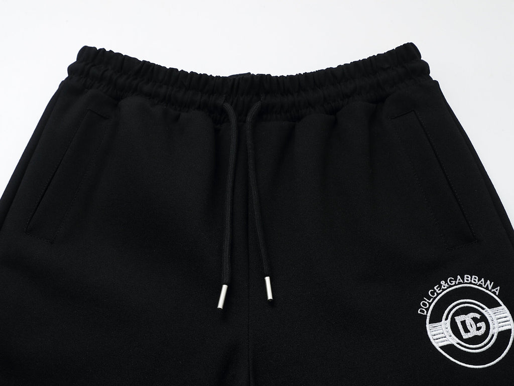 Dolce & Gabbana Circular DG Crest Logo Technical Jersey Tracksuit Black