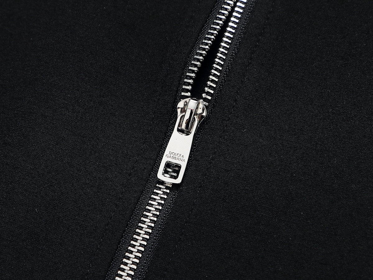 Dolce & Gabbana Circular DG Crest Logo Technical Jersey Tracksuit Black