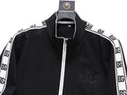 Dolce & Gabbana DG Logo Side Band Technical Jersey Tracksuit Black/White