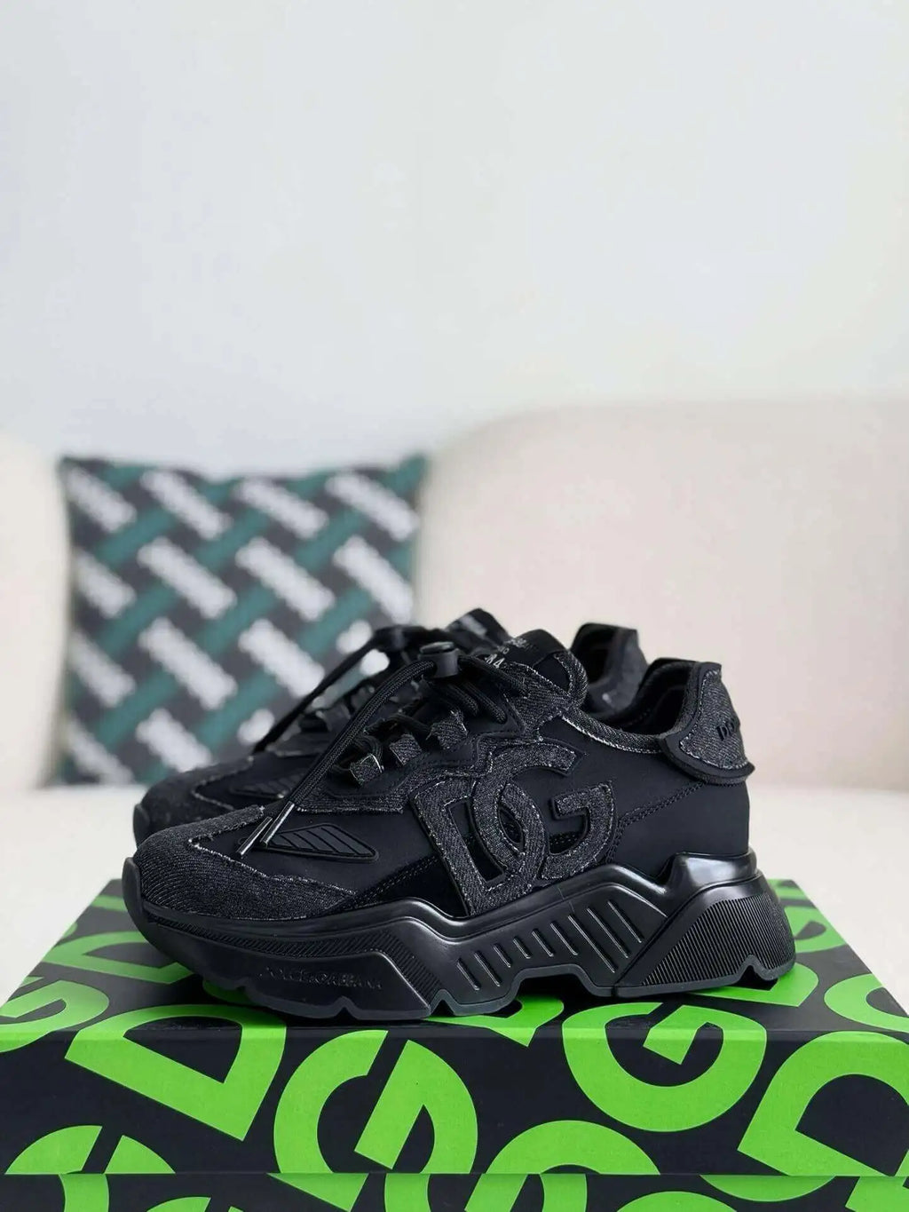 Dolce & Gabbana Daymaster Sneaker – All-Black Mixed Material