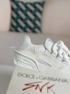 Dolce & Gabbana Space Sneaker – All-White Technical Mesh & Leather