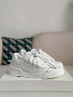 Dolce & Gabbana Space Sneaker – All-White Technical Mesh & Leather