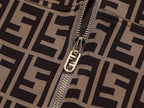 Fendi Allover FF Brown Zucca Logo Knit Tracksuit Set