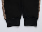 Gucci GG Supreme Color-Block Tracksuit - Black Jersey Zip Jacket & Jogger Set