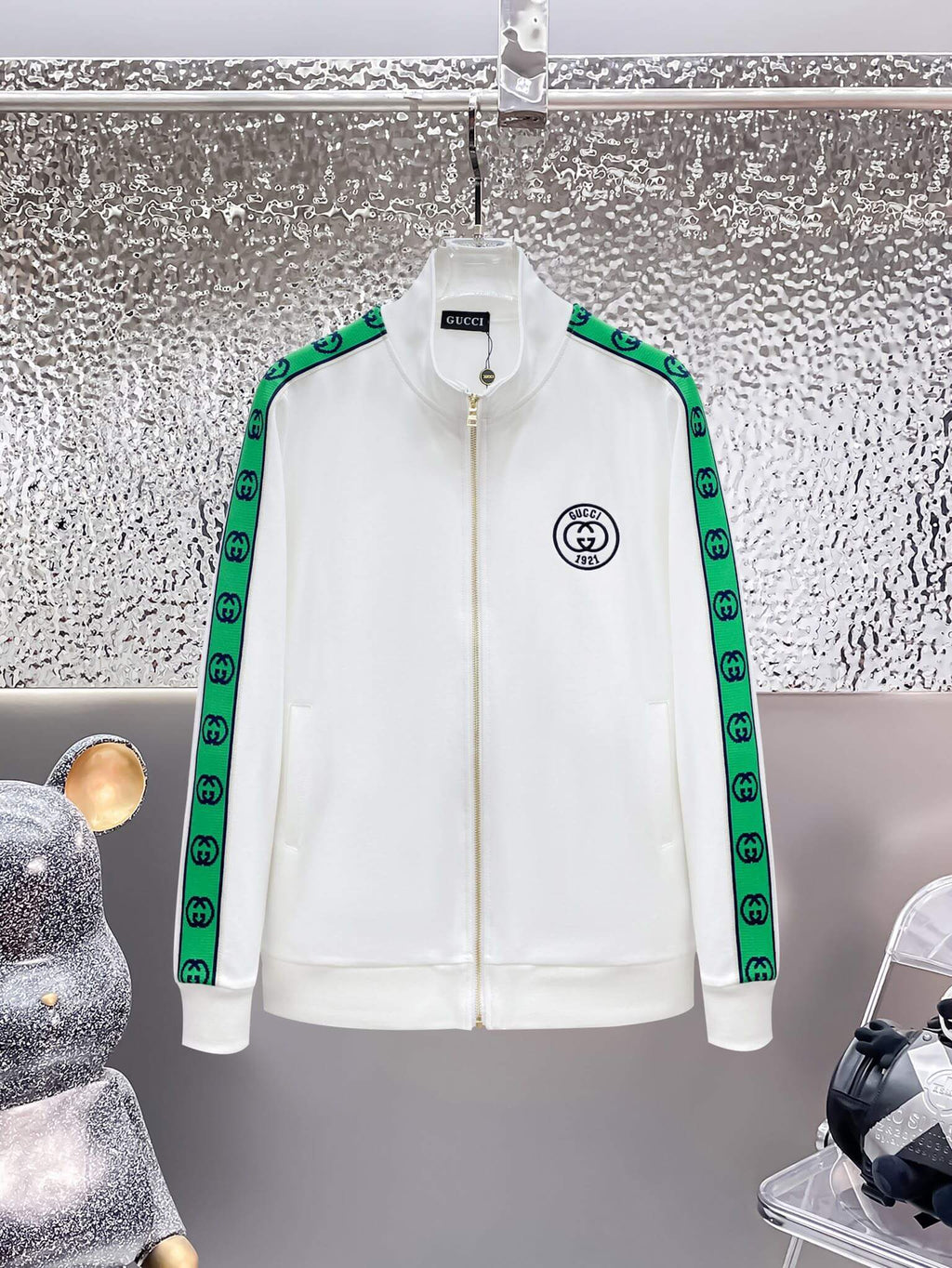 Gucci Interlocking G Gucci 1921 Technical Jersey Tracksuit White