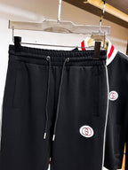 Gucci Interlocking G Technical Jersey Tracksuit Black with Red Trim
