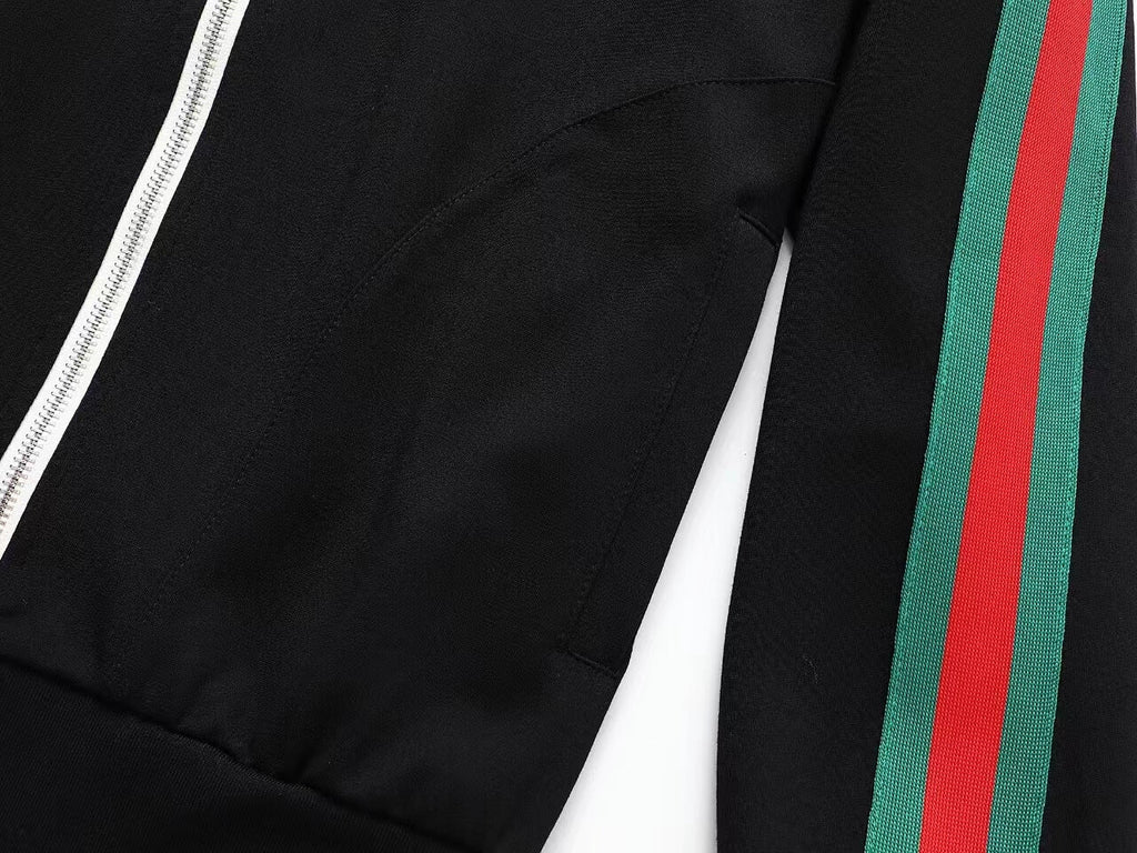 Gucci Interlocking G Web Stripe Tracksuit Black Technical Jersey