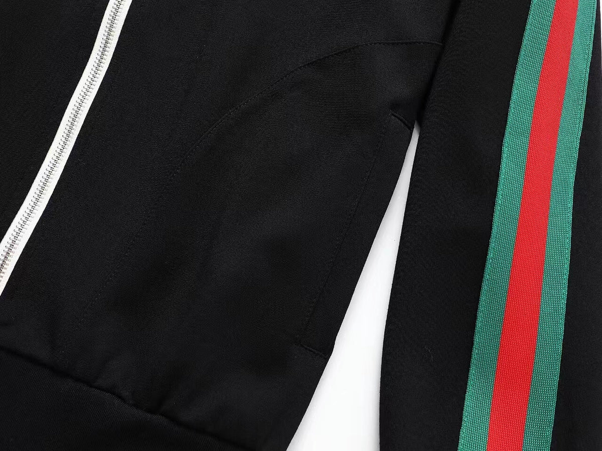 Gucci Interlocking G Web Stripe Tracksuit Black Technical Jersey