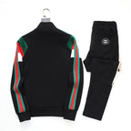 Gucci Interlocking G Web Stripe Tracksuit Black Technical Jersey