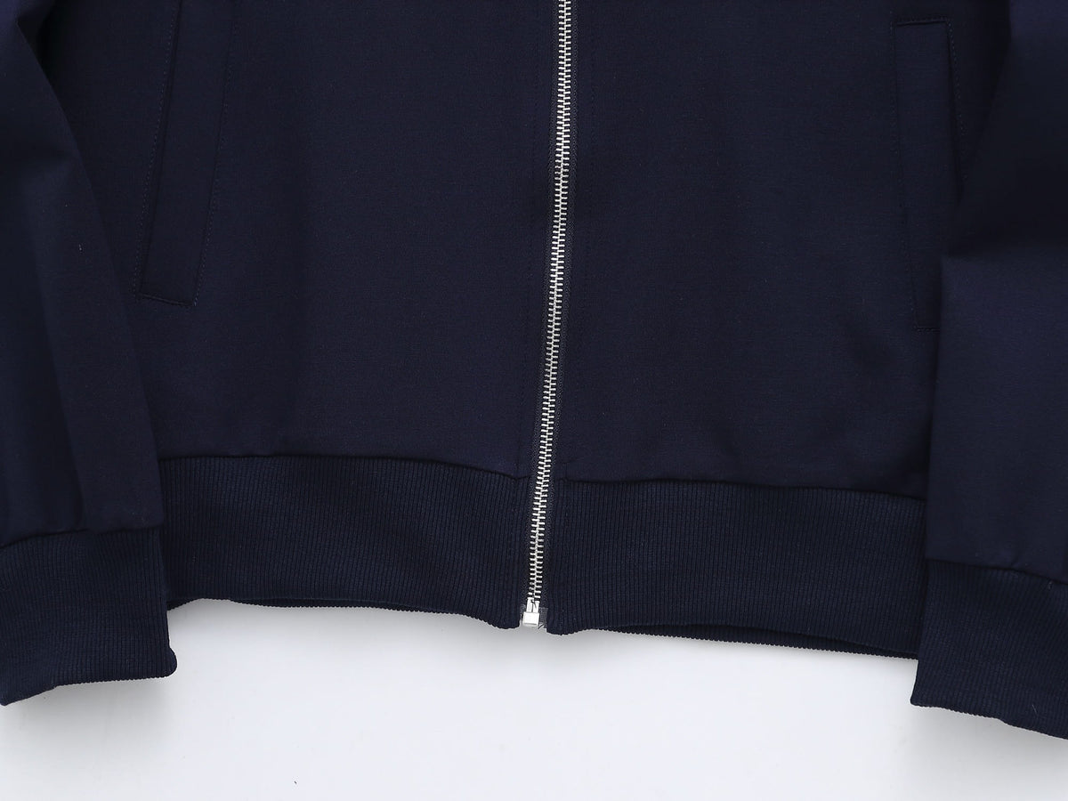 Gucci Web Stripe Tracksuit Set - Navy Blue Technical Knit Zip Jacket & Pants