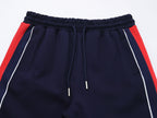 Gucci Web Stripe Tracksuit Set - Navy Blue Technical Knit Zip Jacket & Pants