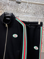 Gucci Web Stripe Technical Jersey Tracksuit Black