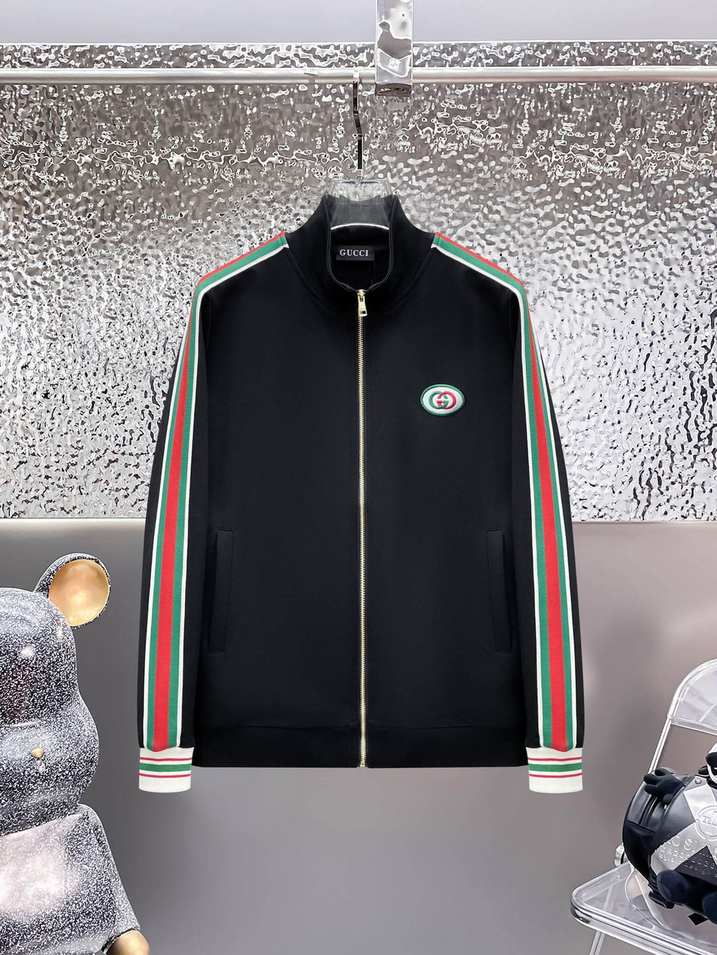Gucci Web Stripe Technical Jersey Tracksuit Black
