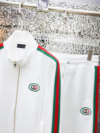 Gucci Web Stripe Technical Jersey Tracksuit White