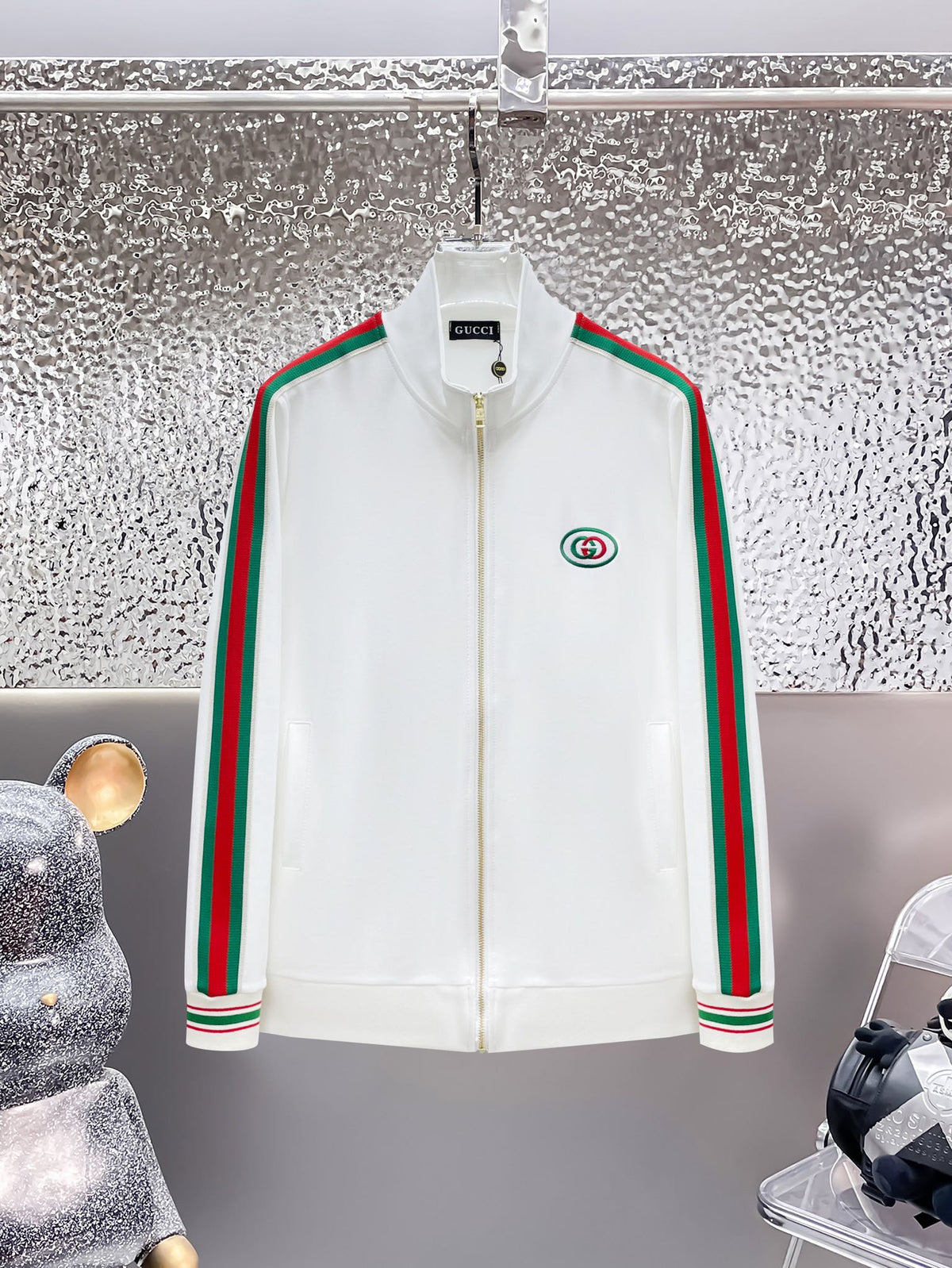 Gucci Web Stripe Technical Jersey Tracksuit White