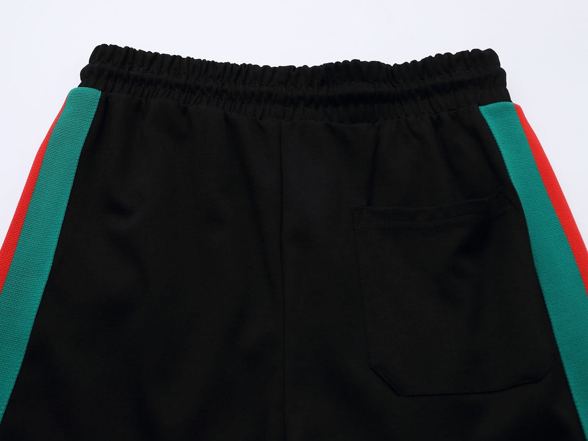 Gucci Web Stripe Tracksuit Set - Black Technical Knit Zip Jacket & Pants