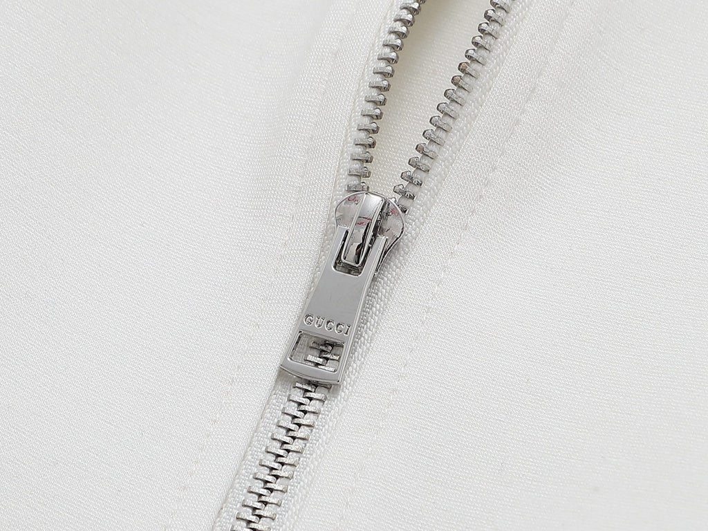 Gucci Web Stripe Tracksuit Set - White Technical Knit Zip Jacket & Pants