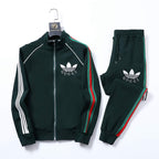 Gucci x adidas Trefoil Logo Tracksuit Set Green Technical Jersey