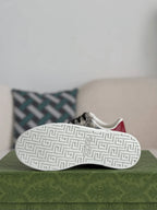 Gucci Ace Sneaker – Beige & Blue GG Supreme Canvas