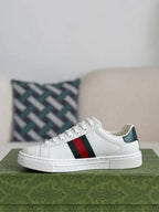 Gucci Ace Sneaker – White Leather with Embroidered Bee