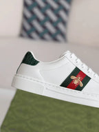 Gucci Ace Sneaker – White Leather with Embroidered Bee