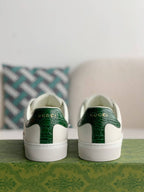 Gucci Ace Sneaker White Leather with Web Stripe and Bee Embroidery