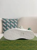 Gucci Ace Sneaker White Leather with Web Stripe and Bee Embroidery