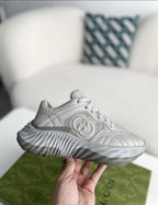 Gucci GG Runner Sneaker – Grey Quilted Leather & Mesh