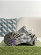 Gucci GG Runner Sneaker – Grey Quilted Leather & Mesh
