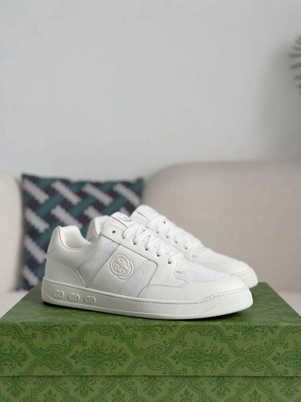 Gucci Mac80 Sneaker – All-White Leather & Mesh