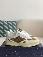 Gucci Mac80 Sneaker – White Leather & GG Supreme Canvas