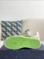 Gucci Mac80 Sneaker – White, Neon Green & GG Supreme Canvas