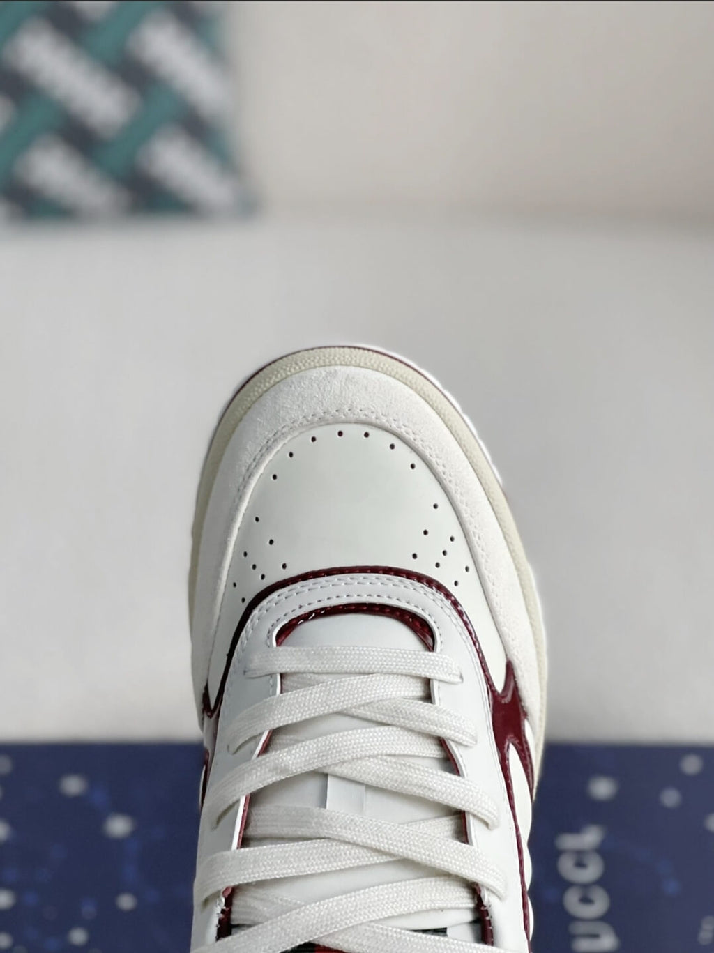 Gucci Mac80 Sneaker – White & Rosso Ancora Red Leather