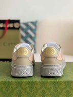 Gucci Re-Web Sneaker – Beige GG Canvas & Pink Leather