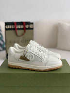 Gucci Re-Web Sneaker – White Leather & Gum Sole