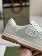 Gucci Re-Web Sneaker – White Leather & Gum Sole