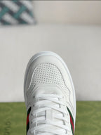 Gucci Re-Web Sneaker – White Leather with Green & Red Web