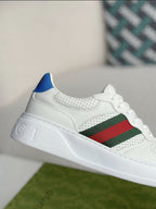 Gucci Re-Web Sneaker – White Leather with Green & Red Web