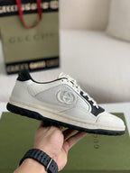Gucci Re-Web Sneaker – White & Black Leather Mesh