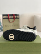 Gucci Re-Web Sneaker – White & Black Leather Mesh