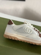 Gucci Re-Web Sneaker – White & Brown Leather Mesh