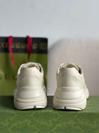 Gucci Rhyton Sneaker – Ivory Leather with Blue Interlocking G