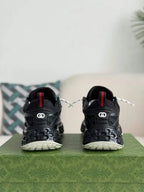Gucci Run Sneaker – Black Technical Mesh & Rubber